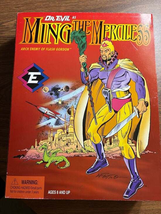 Playing Mantis Other - 1998 Playing Mantis Captain Action Dr. Evil as Ming the Merciless 12" Action Fig